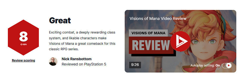 《聖劍傳說》最新作IGN 8分:經典系列成功的回歸! 《聖劍傳說》最新作IGN 8分:經典系列成功的回歸!