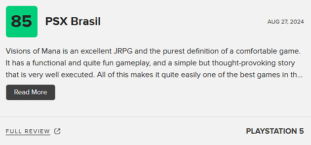 《聖劍傳說Visions of Mana》M站 75分：系列最好作品