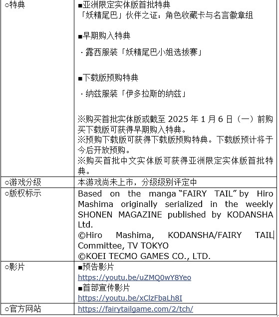 《FAIRY TAIL魔導少年2》2024年12月12日發售 首部宣傳影片登場 《FAIRY TAIL魔導少年2》2024年12月12日發售 首部宣傳影片登場