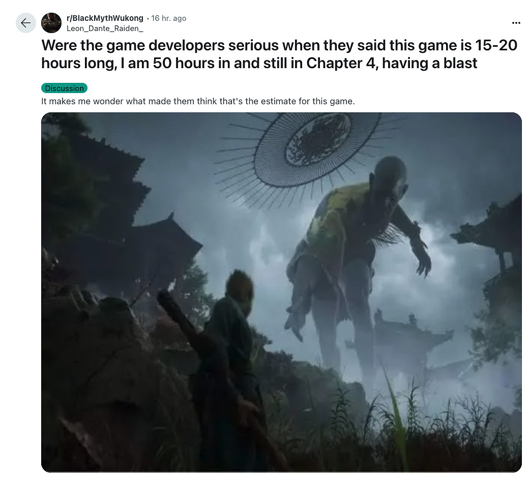 《黑神話：悟空》通關時長遠超遊科報導 不止50小時