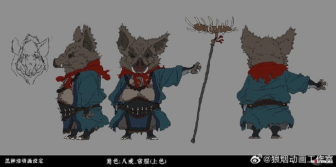 《黑神話》CG動畫師分享設定圖：包括唐僧、沙僧等！