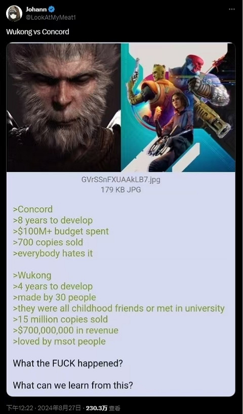 黑神話對比索尼同期作品 老外:遊戲科學是真正愛遊戲 黑神話對比索尼同期作品 老外:遊戲科學是真正愛遊戲