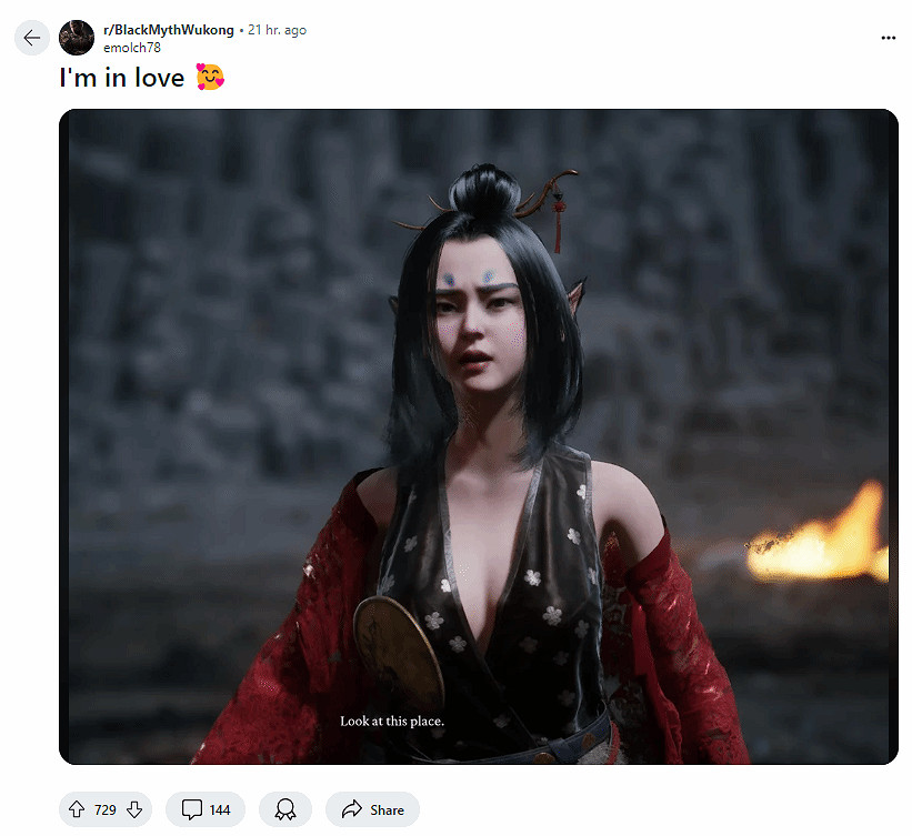 國外網友愛上《黑神話》狐狸精 玩家:誰告訴他真相？