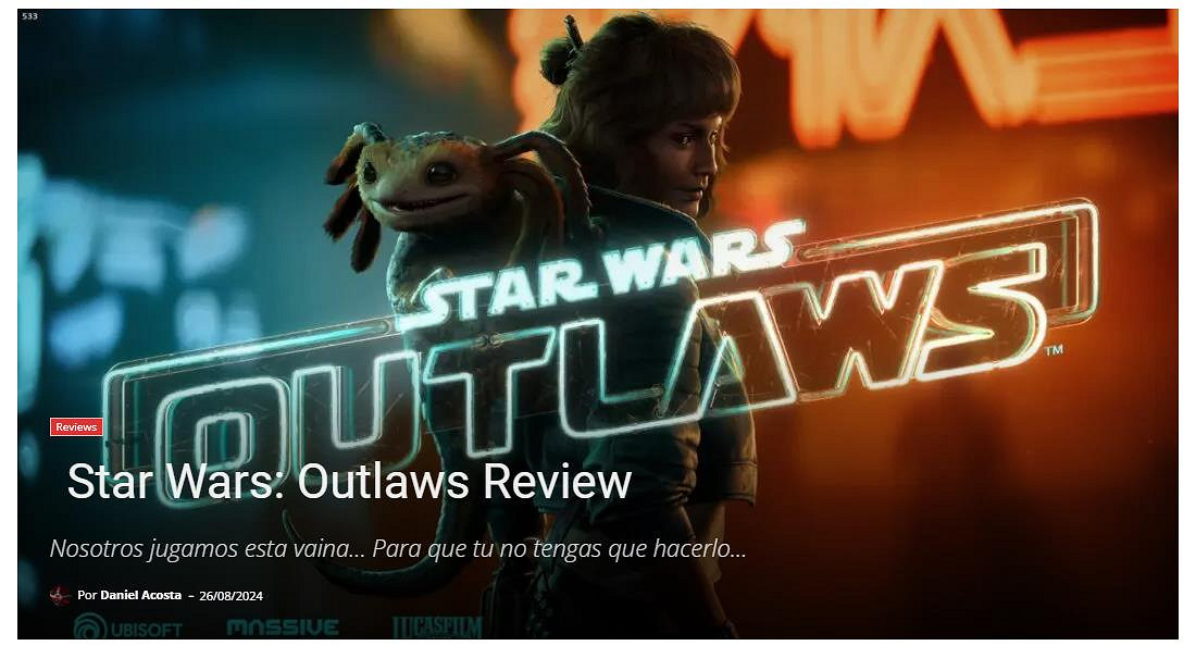 外媒Gamersrd打3分差評《星際大戰：亡命之徒》：不如玩《黑神話：悟空》