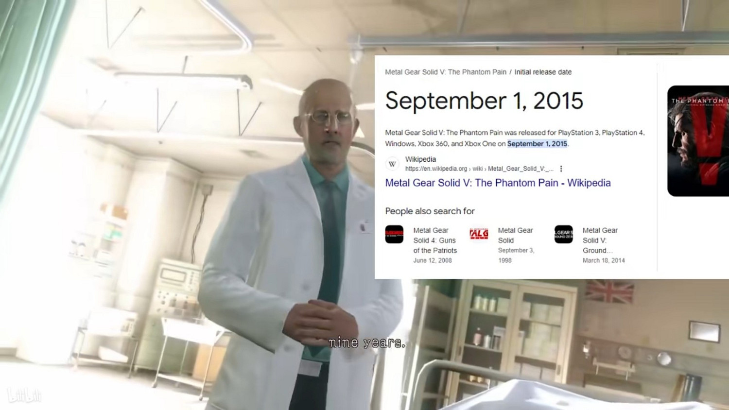 今天是《潛龍諜影5:幻痛》發售9周年 小島發文緬懷 今天是《潛龍諜影5:幻痛》發售9周年 小島發文緬懷