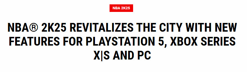 《NBA 2K25》僅城市模式支援光追 9月6日正式發售！