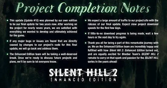 《沉默之丘 2》玩家自製MOD耗時七年現已完成最終更新