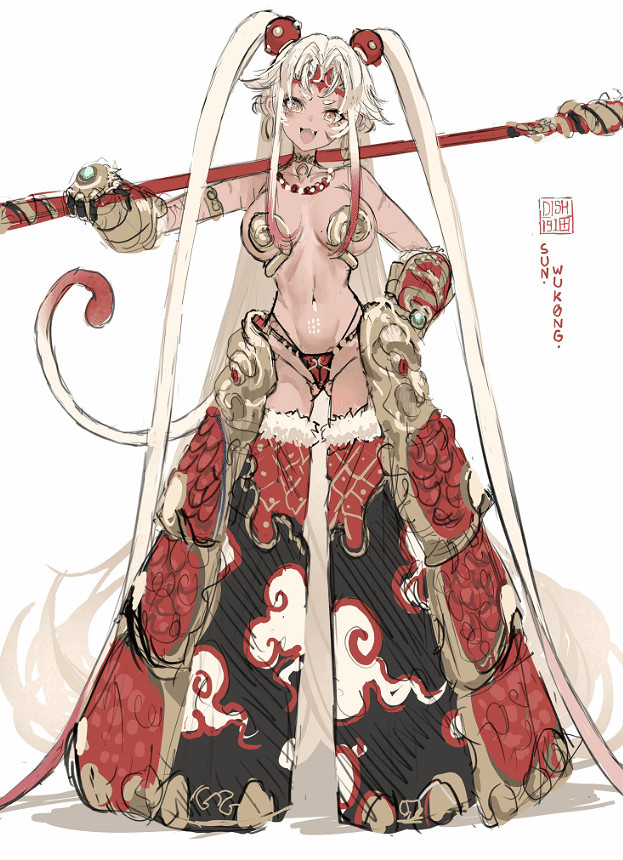 大觸繪製《黑神話：悟空》角色性轉圖 冷酷大姐姐楊戩