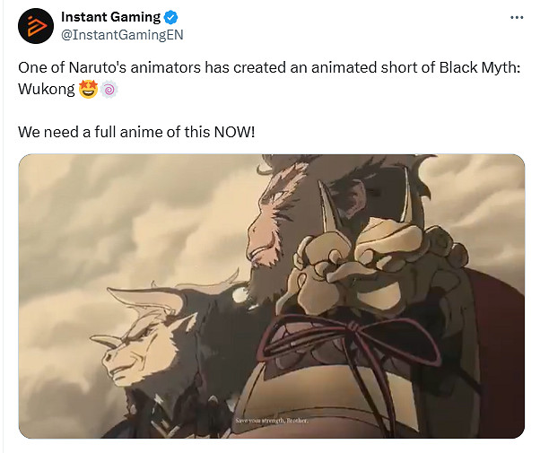 《黑神話:悟空》第五章結尾CG由《火影忍者》監督製作