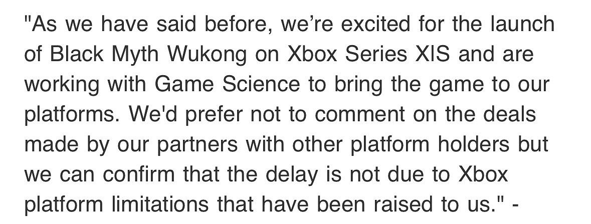辟謠了!Xbox版《黑神話》延期與微軟硬體條件無關! 辟謠了!Xbox版《黑神話》延期與微軟硬體條件無關!