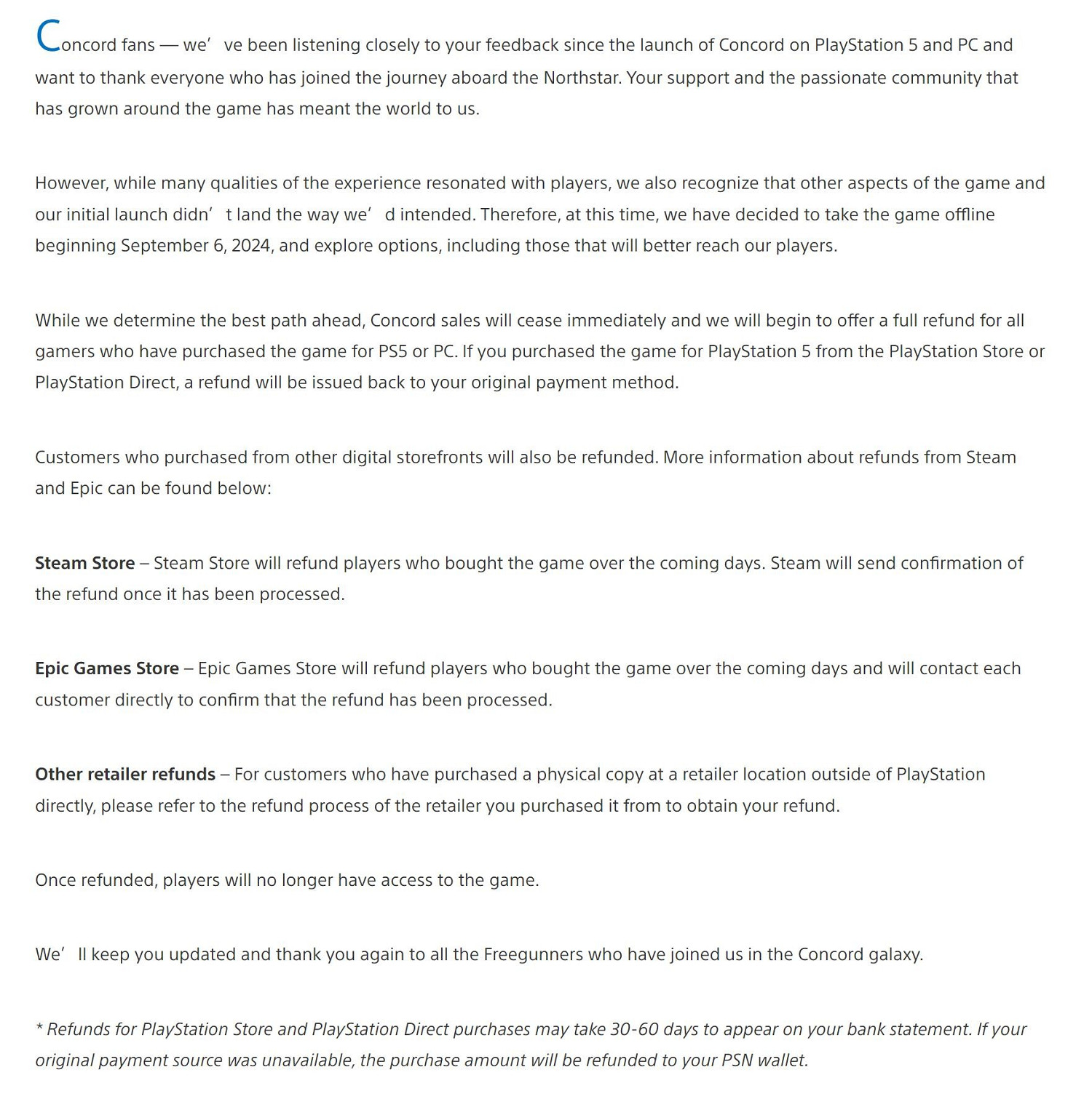 《星鳴特攻》官宣將於9月6日停服下線：銷量未達預期