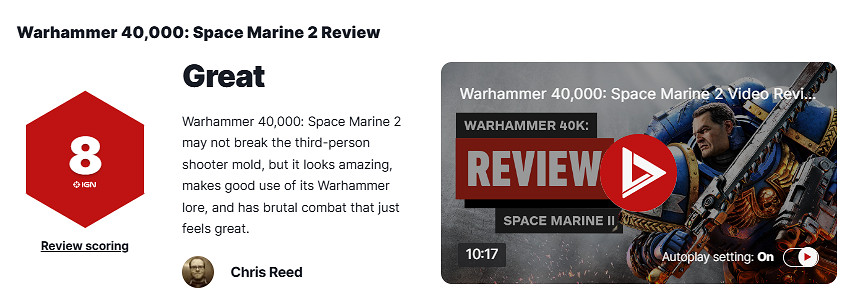 《戰鎚40K:星際戰士2》 IGN 8分:戰鬥令人大呼過癮! 《戰鎚40K:星際戰士2》 IGN 8分:戰鬥令人大呼過癮!