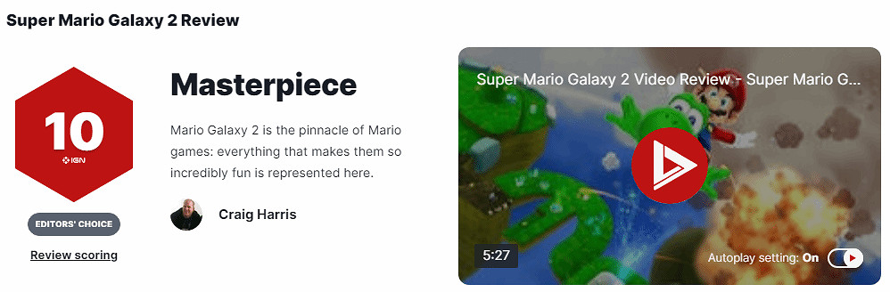 IGN解釋給《宇宙機器人》9分：今年最佳但不及瑪利歐