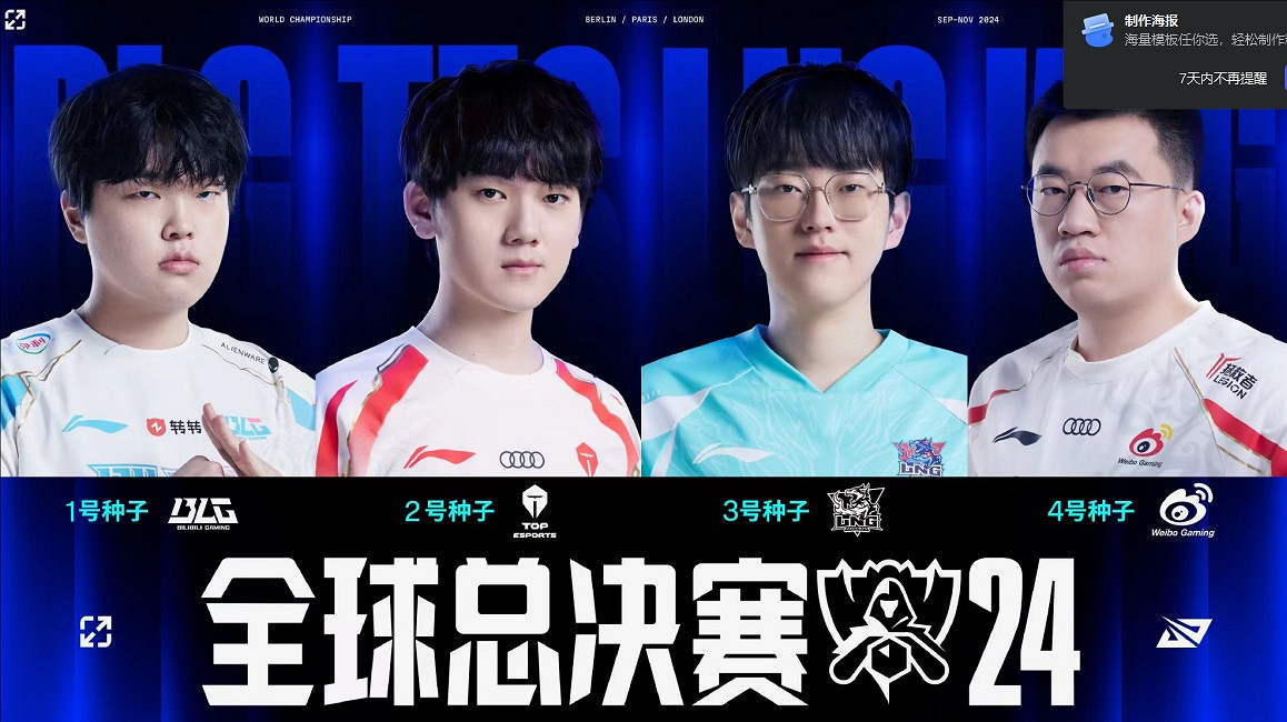《英雄聯盟》2024全球總決賽名額lpl戰隊一覽