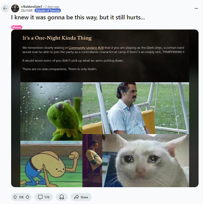 拉瑞安:《柏德之門3》中沒有阿爾菲拉沒有存活路線 拉瑞安:《柏德之門3》中沒有阿爾菲拉沒有存活路線