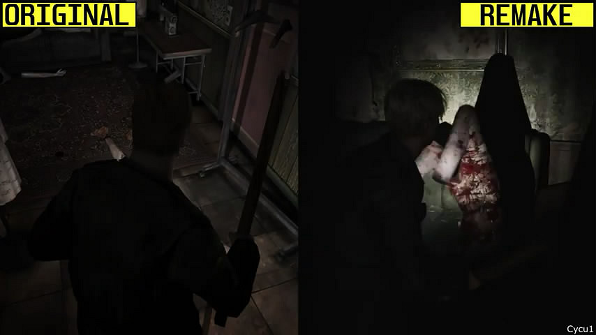 忠實於原作!《沉默之丘2》重製版vs原版遊戲 畫面對比 忠實於原作!《沉默之丘2》重製版vs原版遊戲 畫面對比