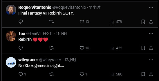 年度最佳花落誰家?網友熱議《宇宙機器人》《FF7重生》 年度最佳花落誰家?網友熱議《宇宙機器人》《FF7重生》