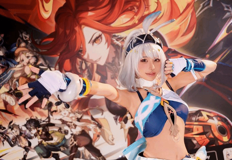 櫻花妹COS《尼爾》2B小姐姐 這誘人大白腿也太還原了