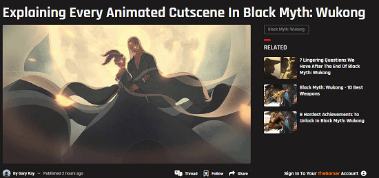 外媒解讀《黑神話》全部章節動畫:最好的內容之一! 外媒解讀《黑神話》全部章節動畫:最好的內容之一!