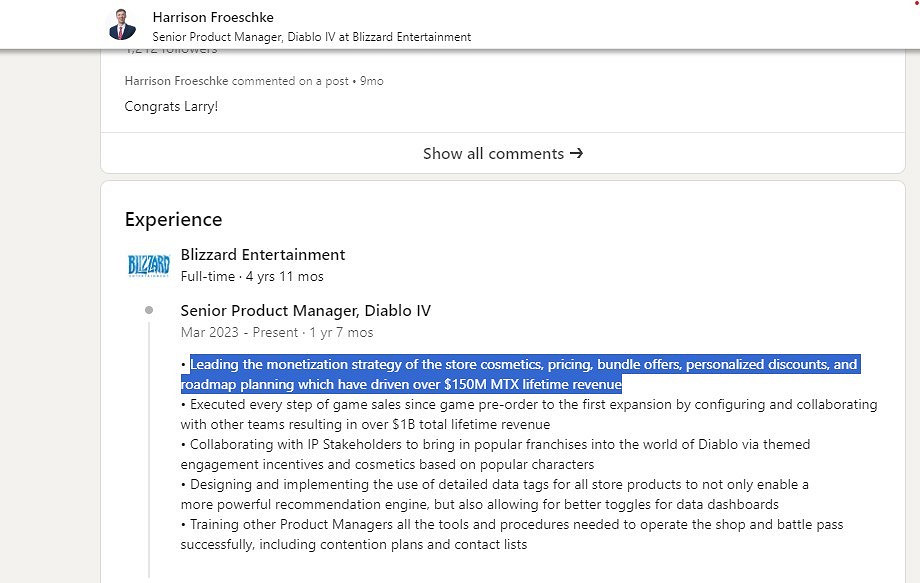 《暗黑破壞神4》小額付費創收1.5億美元!暴雪狂賺! 《暗黑破壞神4》小額付費創收1.5億美元!暴雪狂賺!