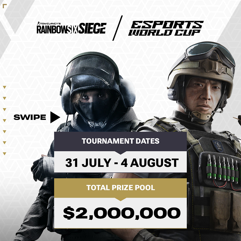 電競世界杯：《虹彩六號：圍攻行動》總獎金200萬美元