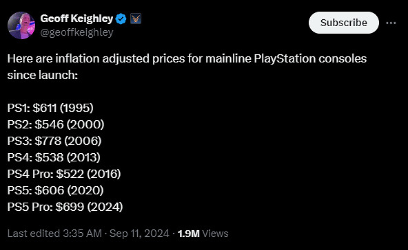 PlayStation歷代主機售價匯總:PS5 Pro售價排第二! PlayStation歷代主機售價匯總:PS5 Pro售價排第二!