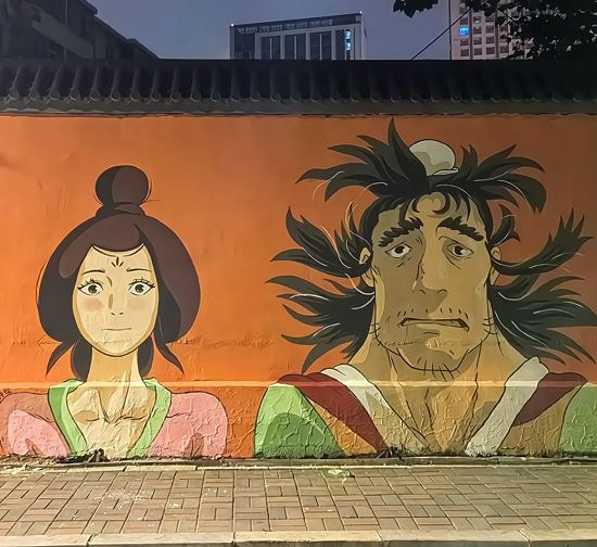 神還原!《黑神話》“豬蛛虐戀”場景牆繪驚現石家莊! 神還原!《黑神話》“豬蛛虐戀”場景牆繪驚現石家莊!