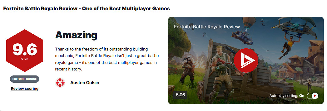 《堡壘之夜》IGN重評 9分:電子遊戲的終極遊樂場! 《堡壘之夜》IGN重評 9分:電子遊戲的終極遊樂場!