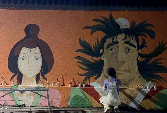 神還原!《黑神話》“豬蛛虐戀”場景牆繪驚現石家莊! 神還原!《黑神話》“豬蛛虐戀”場景牆繪驚現石家莊!