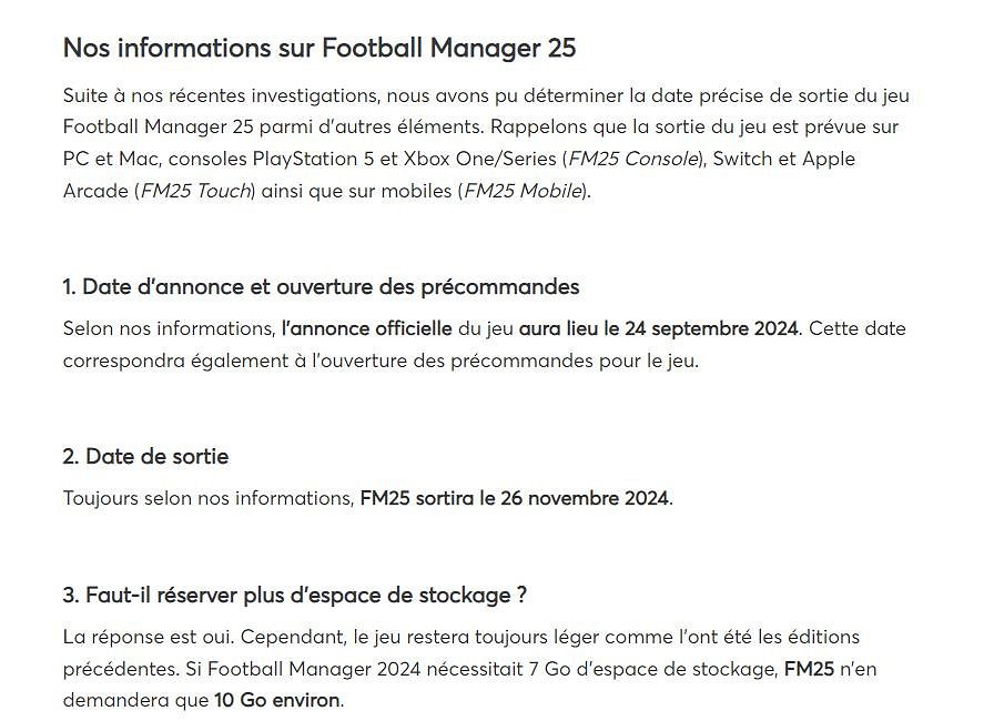爆料:《足球經理2025》將於11月底發售 9月底發布公告 爆料:《足球經理2025》將於11月底發售 9月底發布公告