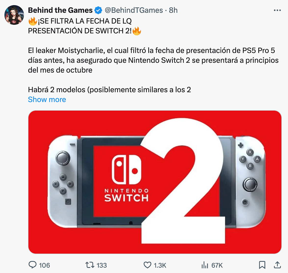 外網爆料下一代switch公布時間為10月 售價400美元 外網爆料下一代switch公布時間為10月 售價400美元