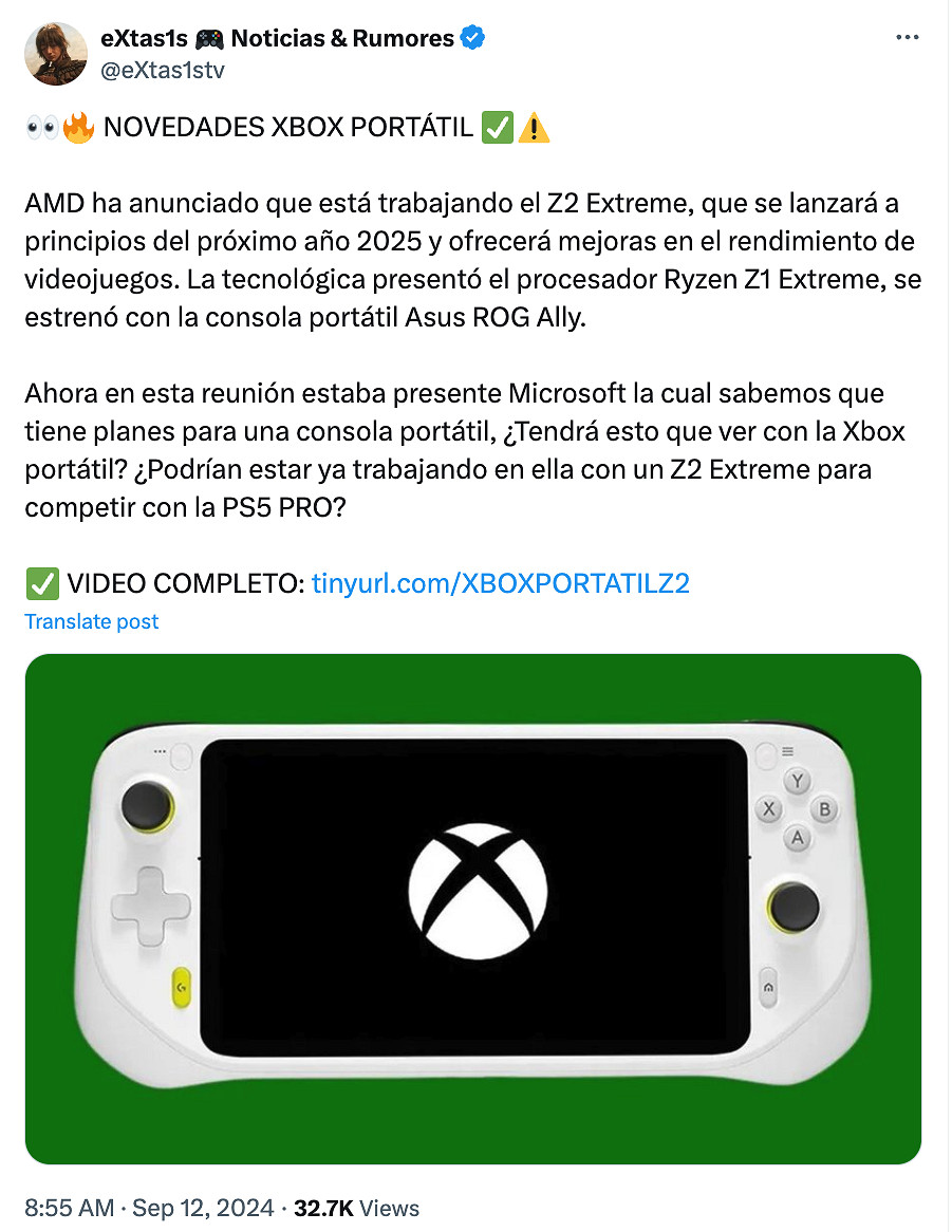 Xbox也要出掌機？可流暢運行3a大作 預計明年推出