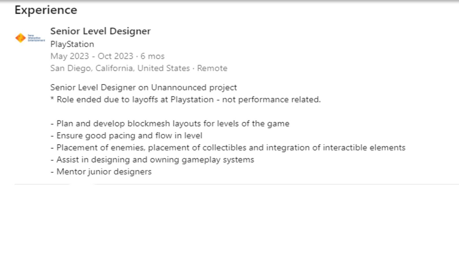 PlayStation旗下工作室Visual Arts進行了裁員