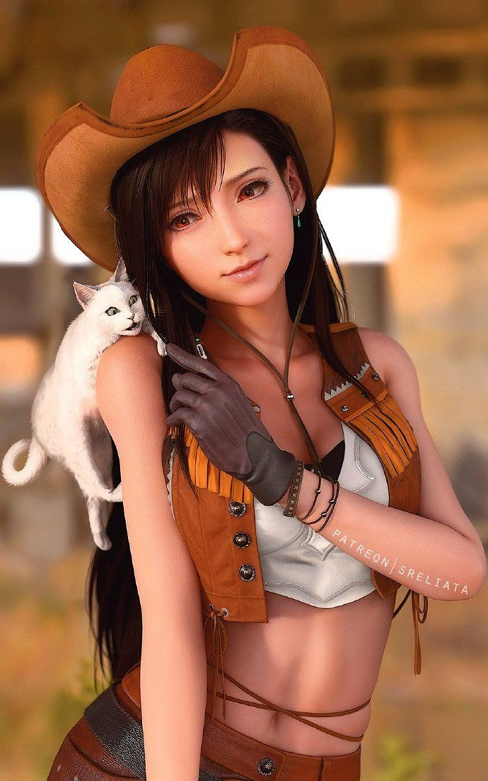 完美身材性感迷人！《最終幻想7》蒂法、愛麗絲3D美圖