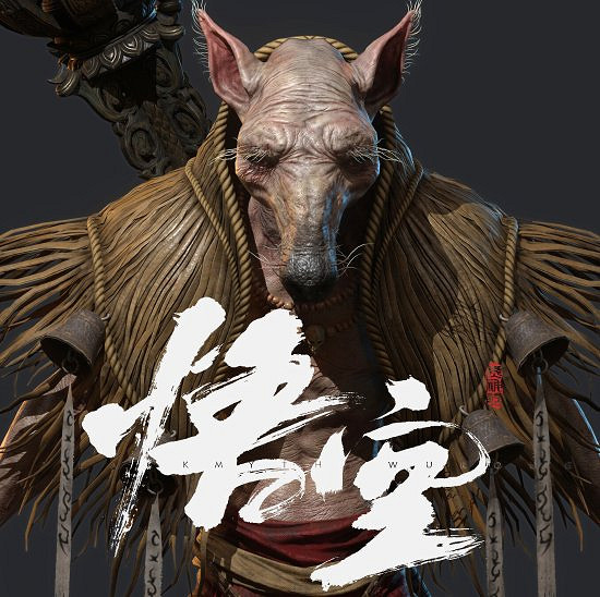 博主自製《黑神話:悟空》角色建模:白衣秀士、土地等 博主自製《黑神話:悟空》角色建模:白衣秀士、土地等