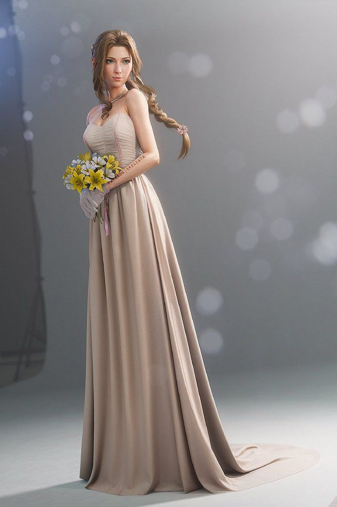 完美身材性感迷人！《最終幻想7》蒂法、愛麗絲3D美圖