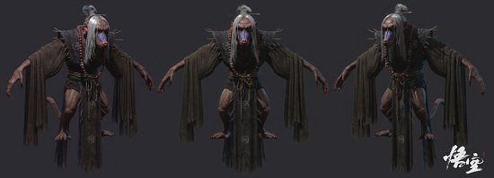 博主自製《黑神話:悟空》角色建模:白衣秀士、土地等 博主自製《黑神話:悟空》角色建模:白衣秀士、土地等