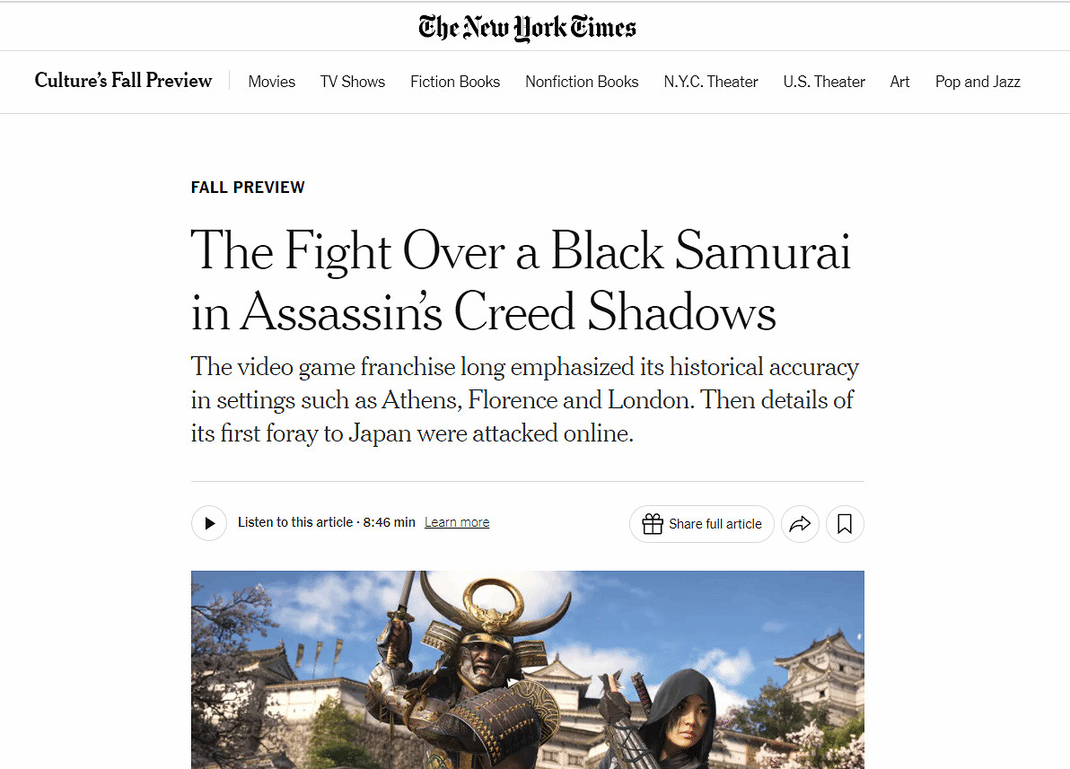 育碧被指利用媒體"攻擊"玩家 以捍衛《刺客教條:影》 育碧被指利用媒體"攻擊"玩家 以捍衛《刺客教條:影》