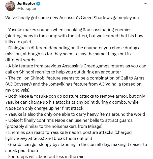 《刺客教條:影》新爆料匯總:刺殺有聲音 守衛會犯困 《刺客教條:影》新爆料匯總:刺殺有聲音 守衛會犯困