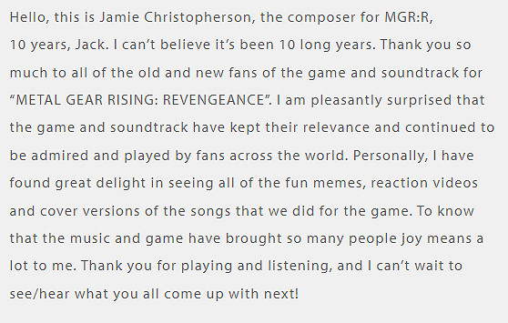 《潛龍諜影崛起 復仇》10周年藝術圖 齋藤健治發文感謝 《潛龍諜影崛起 復仇》10周年藝術圖 齋藤健治發文感謝