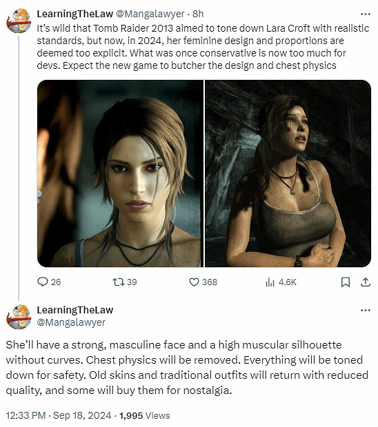 《古墓奇兵》新作引玩家憂慮：勞拉形象將如何演變？