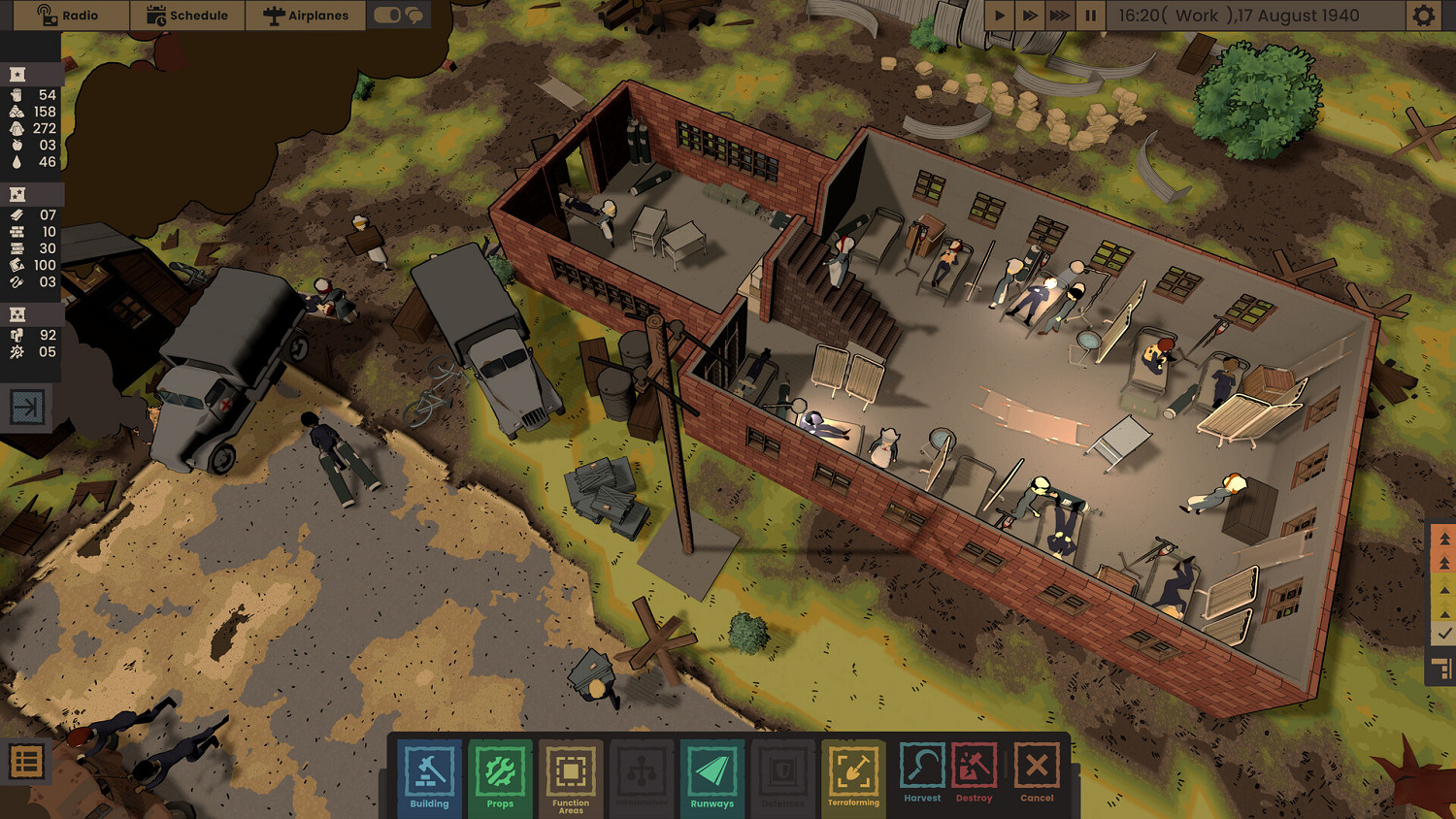 漫畫風格二戰軍事基地模擬遊戲《王牌之地》現已在Steam平台推出試玩Demo