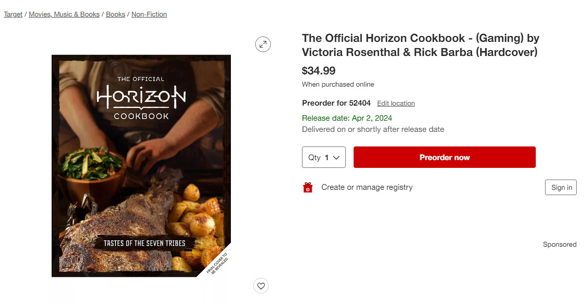 想吃機械龍排?《地平線:黎明時分》官方食譜明年推出 想吃機械龍排?《地平線:黎明時分》官方食譜明年推出