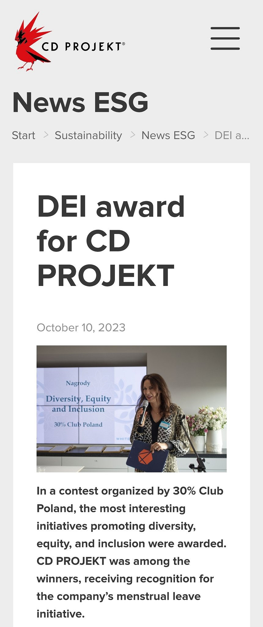 CDPR向左轉!獎學金和導師項目排除男性 CDPR向左轉!獎學金和導師項目排除男性