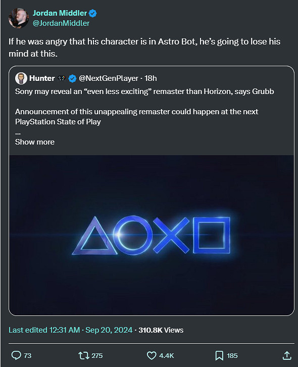爆料索尼即將推出一款無聊的重製版遊戲?外網都在猜 爆料索尼即將推出一款無聊的重製版遊戲?外網都在猜