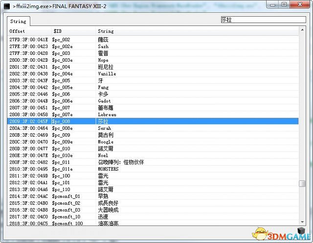 太空戰士13-2PC版 全ID讀取查看工具 ID修改輔助工具