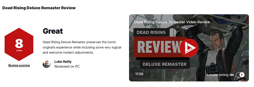《喪屍圍城:豪華復刻版》IGN 8分：忠於原作 稍有改進