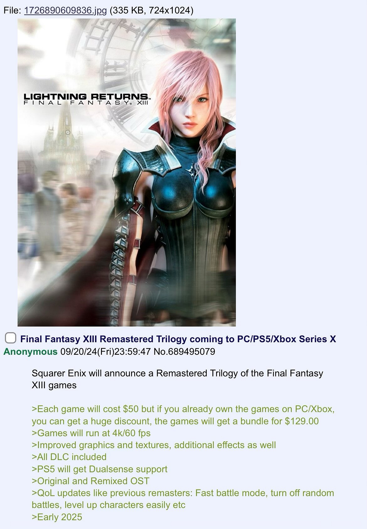 傳SE打算以三部曲形式復刻《太空戰士13》遊戲 傳SE打算以三部曲形式復刻《太空戰士13》遊戲