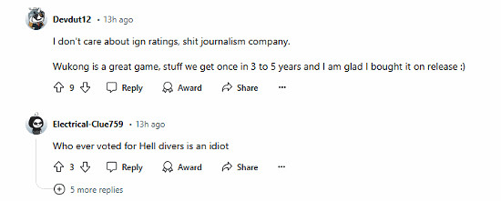 IGN投票引熱議：《黑神話》高票奪冠 IGN又成小醜了！