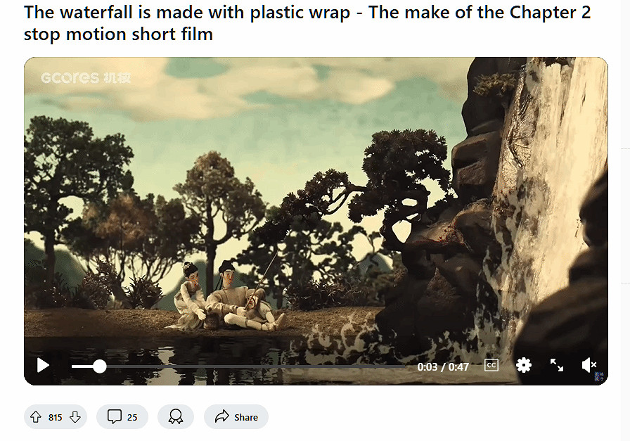 《黑神話》紀錄片引外網熱議:原來瀑布是保鮮膜做的! 《黑神話》紀錄片引外網熱議:原來瀑布是保鮮膜做的!